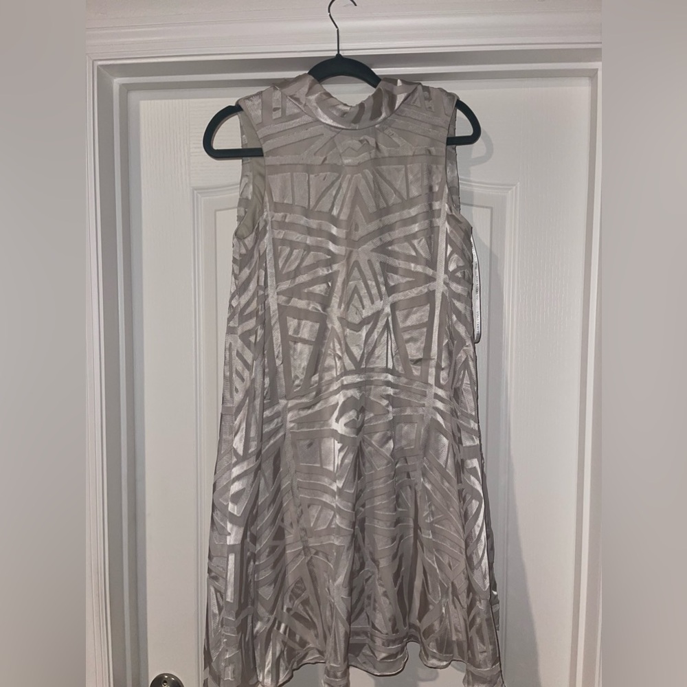 Short grayish silver dress